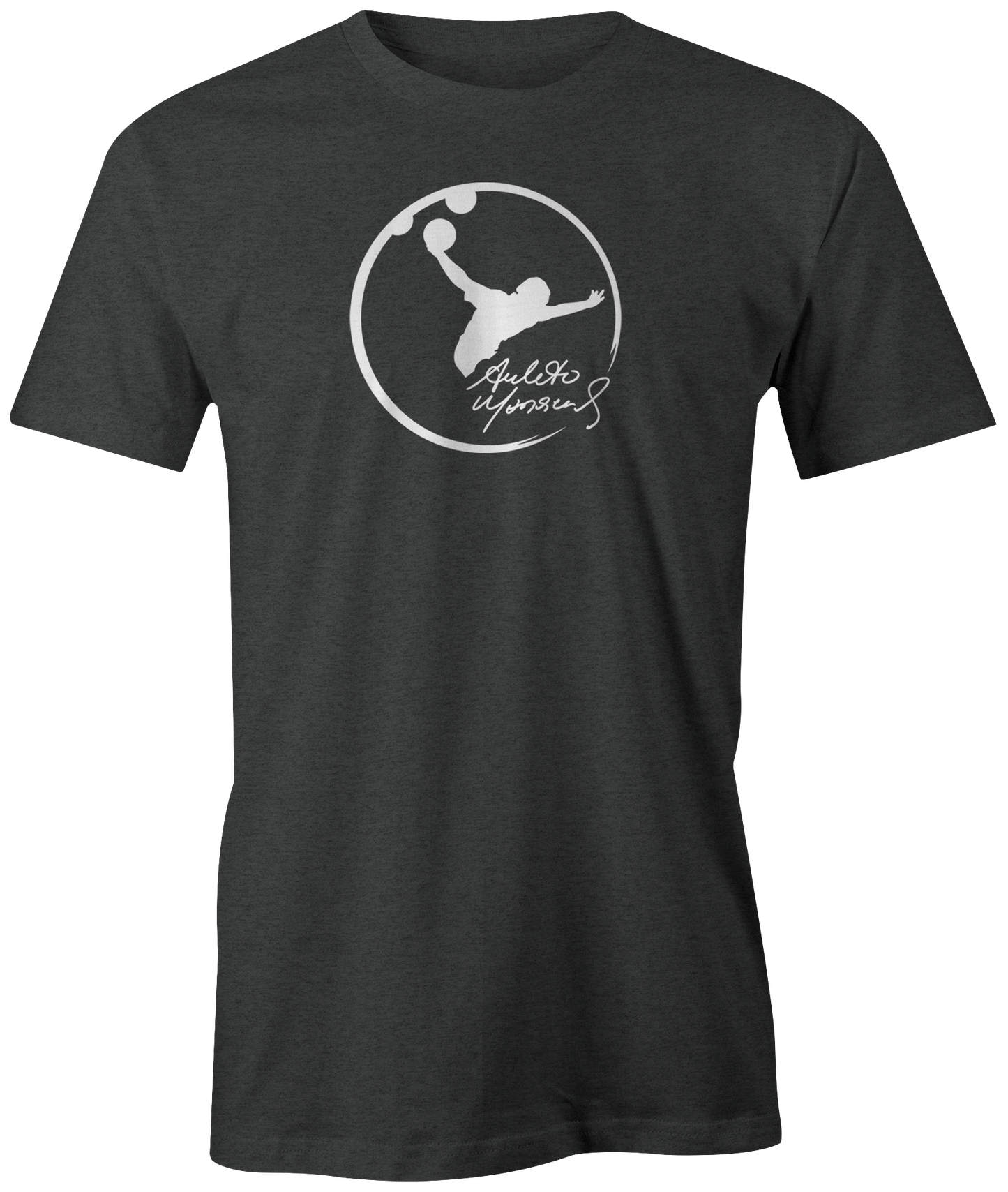Amleto Monacelli Charcoal tee shirt. Amleto is a Venezuelan professional bowler and a member of the Professional Bowlers Association. He has amassed 20 titles on the PBA Tour, making him one of only 17 players in history to accumulate at least 20 victories. #PBA #Bowling #PBALeague #AmletoMonacelli