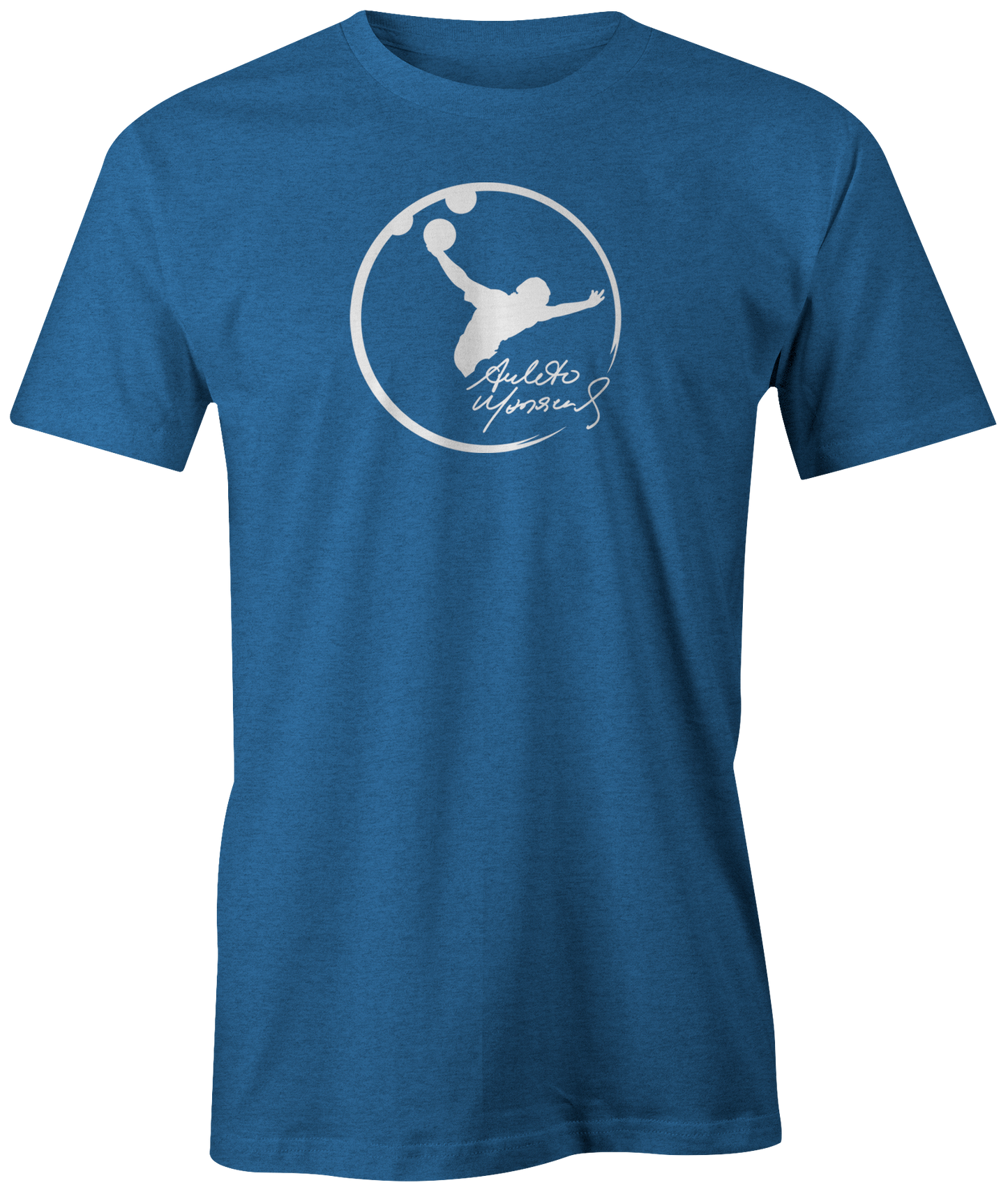 Amleto Monacelli Cool Blue tee shirt. Amleto is a Venezuelan professional bowler and a member of the Professional Bowlers Association. He has amassed 20 titles on the PBA Tour, making him one of only 17 players in history to accumulate at least 20 victories. #PBA #Bowling #PBALeague #AmletoMonacelli