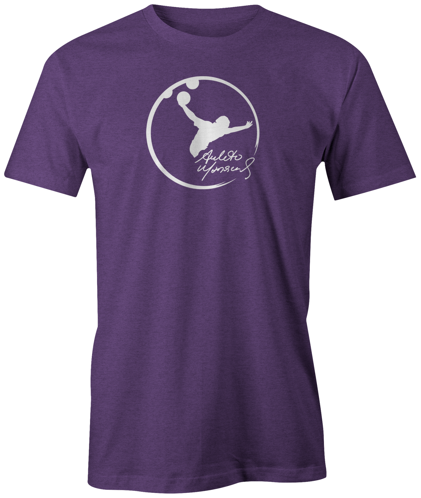 Amleto Monacelli Light Purple tee shirt. Amleto is a Venezuelan professional bowler and a member of the Professional Bowlers Association. He has amassed 20 titles on the PBA Tour, making him one of only 17 players in history to accumulate at least 20 victories. #PBA #Bowling #PBALeague #AmletoMonacelli