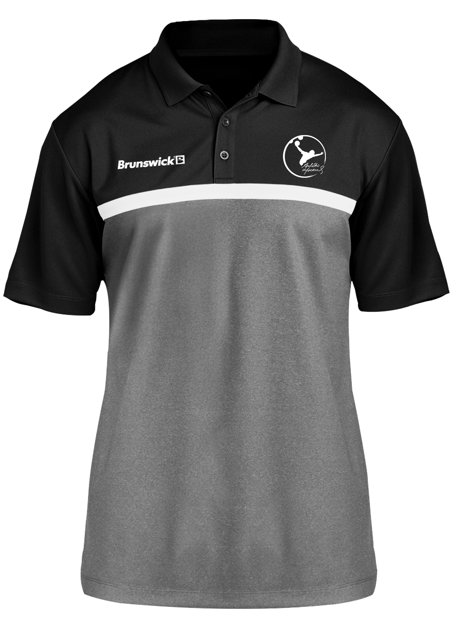 Amleto Monacelli x Brunswick Sport Polo | Black/White/Gray