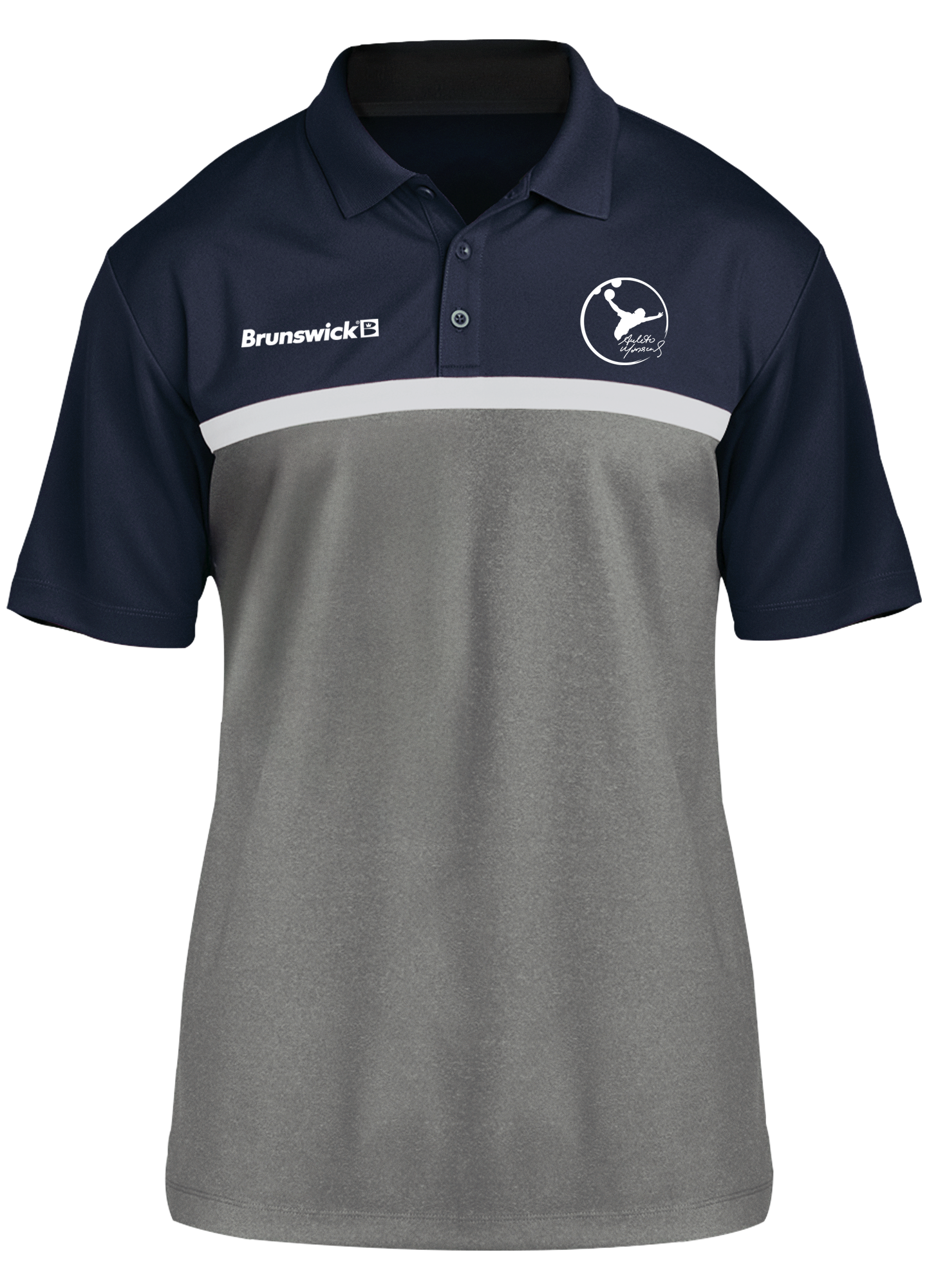Amleto Monacelli x Brunswick Sport Polo | Navy/White/Gray