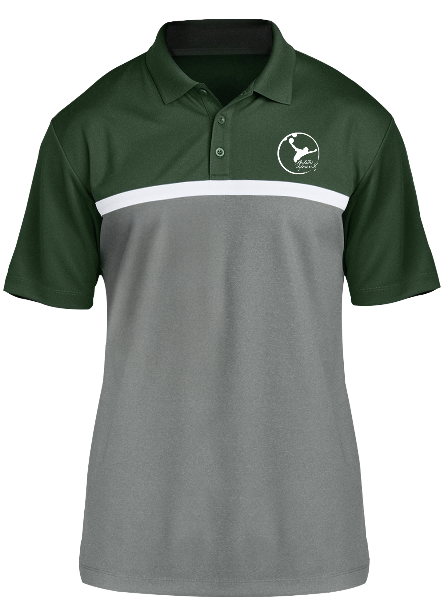 Amleto Monacelli Sport Polo | Green/White/Gray