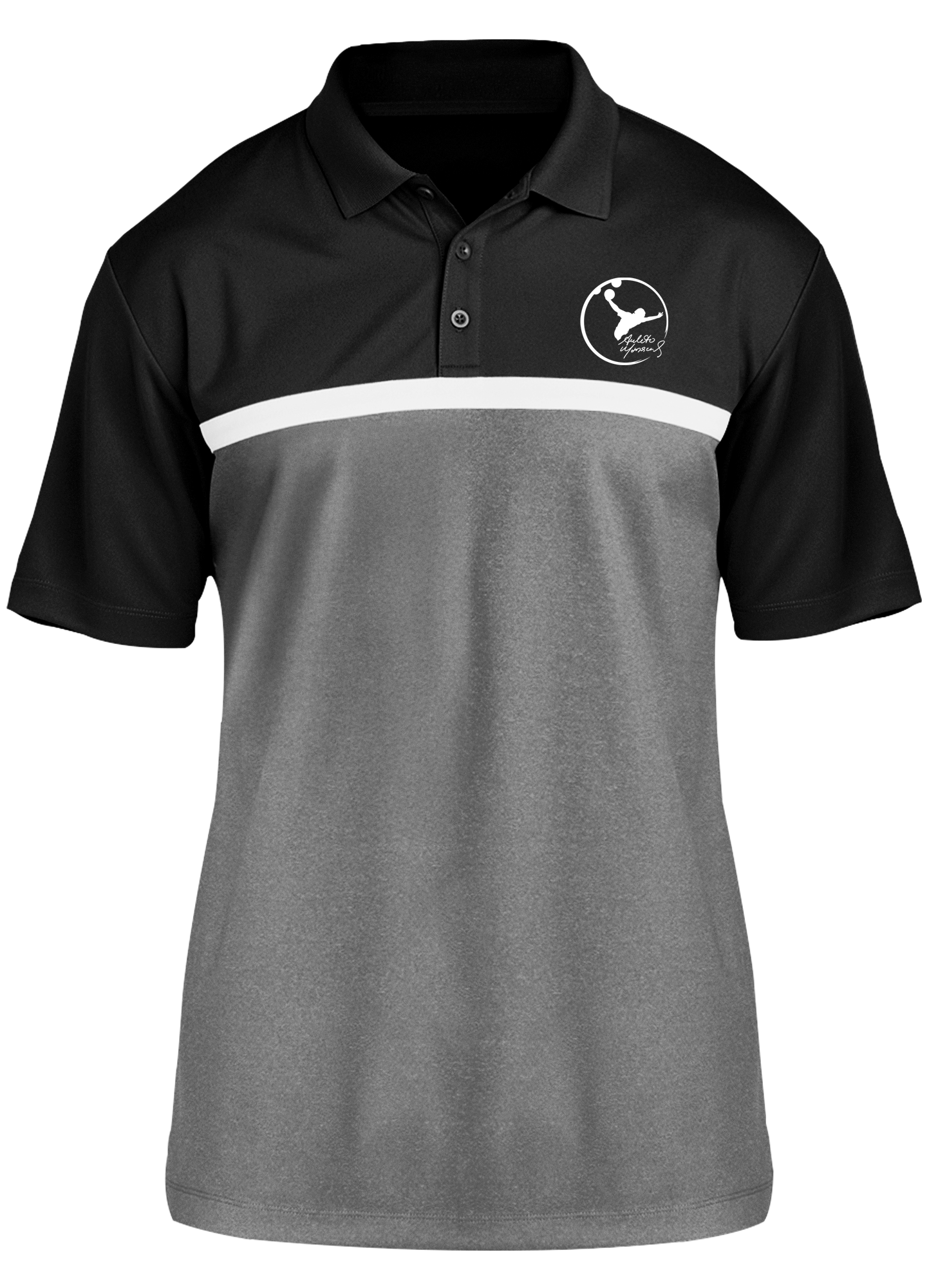 Amleto Monacelli Sport Polo | Black/White/Gray