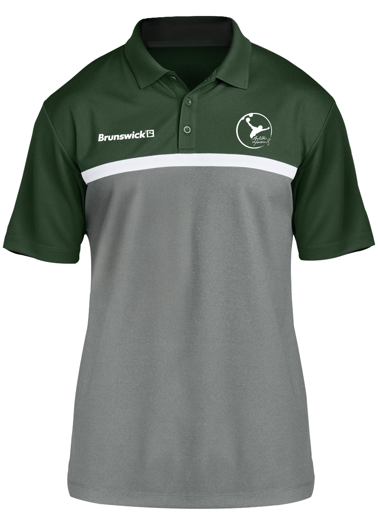 Amleto Monacelli x Brunswick Sport Polo | Green/White/Gray