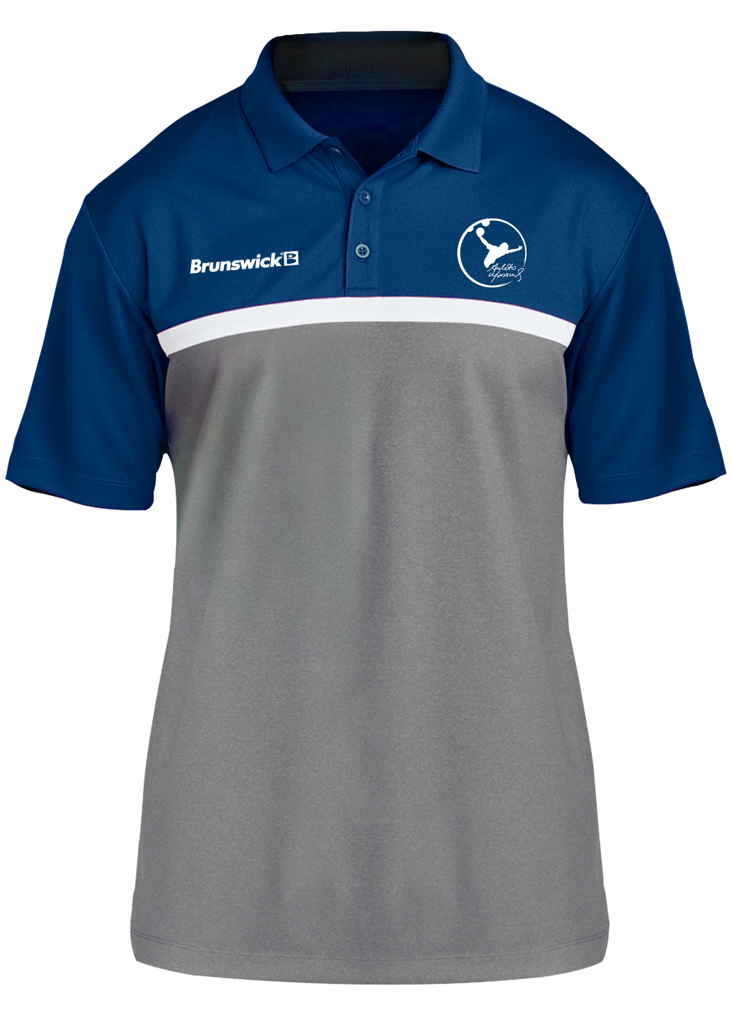 Amleto Monacelli x Brunswick Sport Polo | Blue/White/Grey