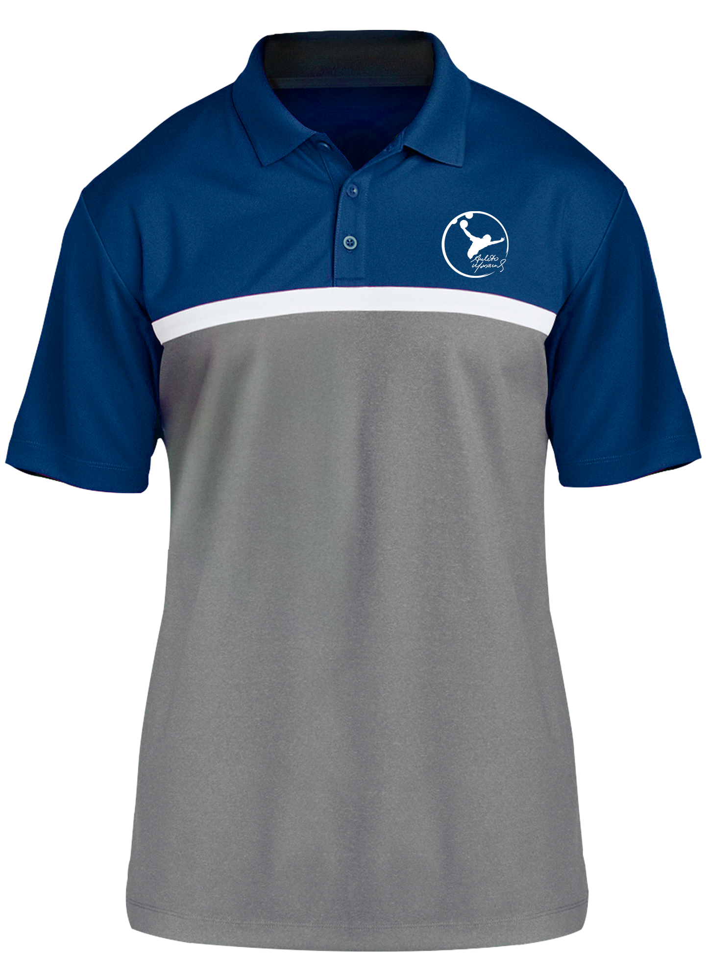 Amleto Monacelli Sport Polo | Blue/White/Grey